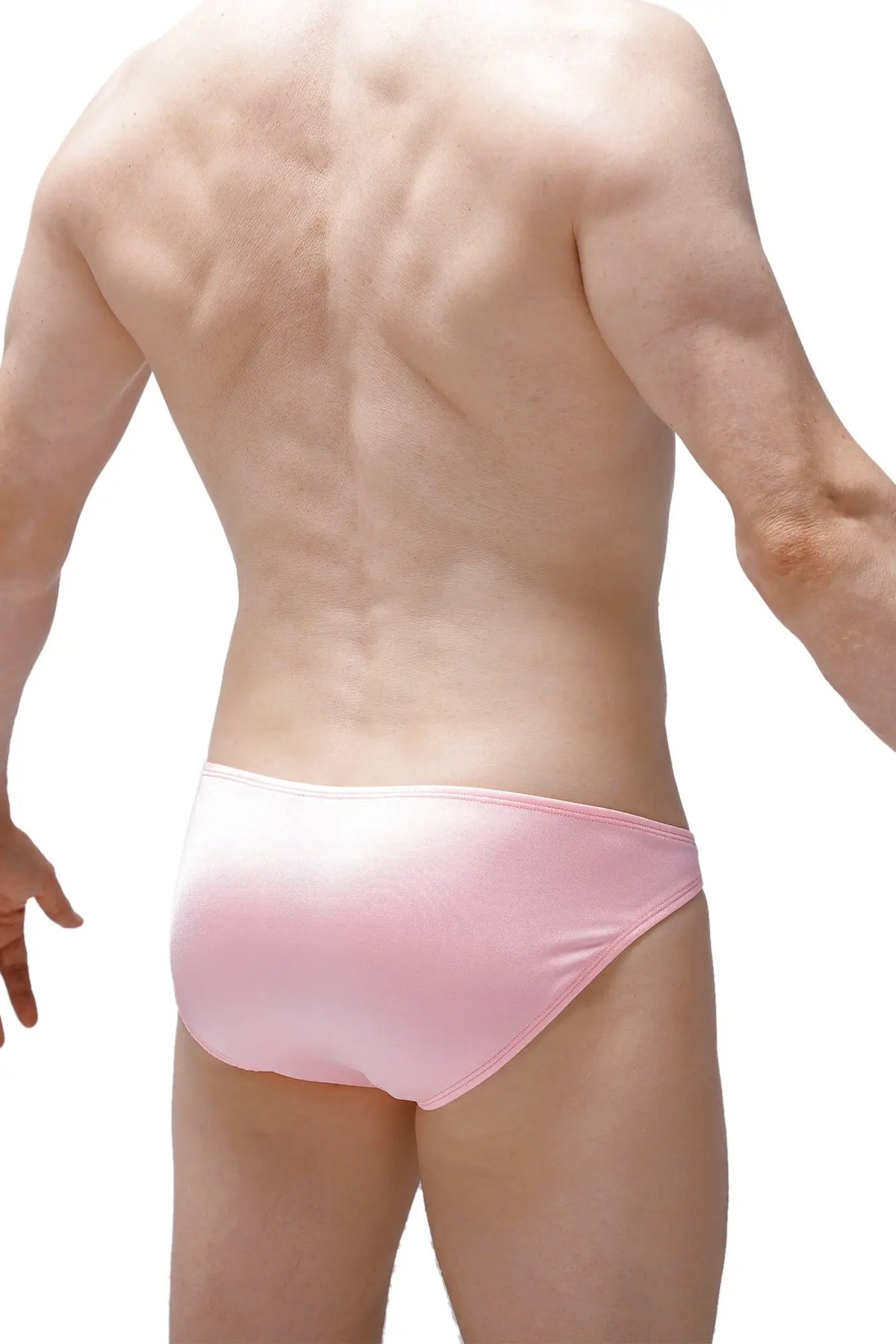 Pink satin briefs bikini chillax joe pink showcasing smooth fabric and comfortable bikini cut design