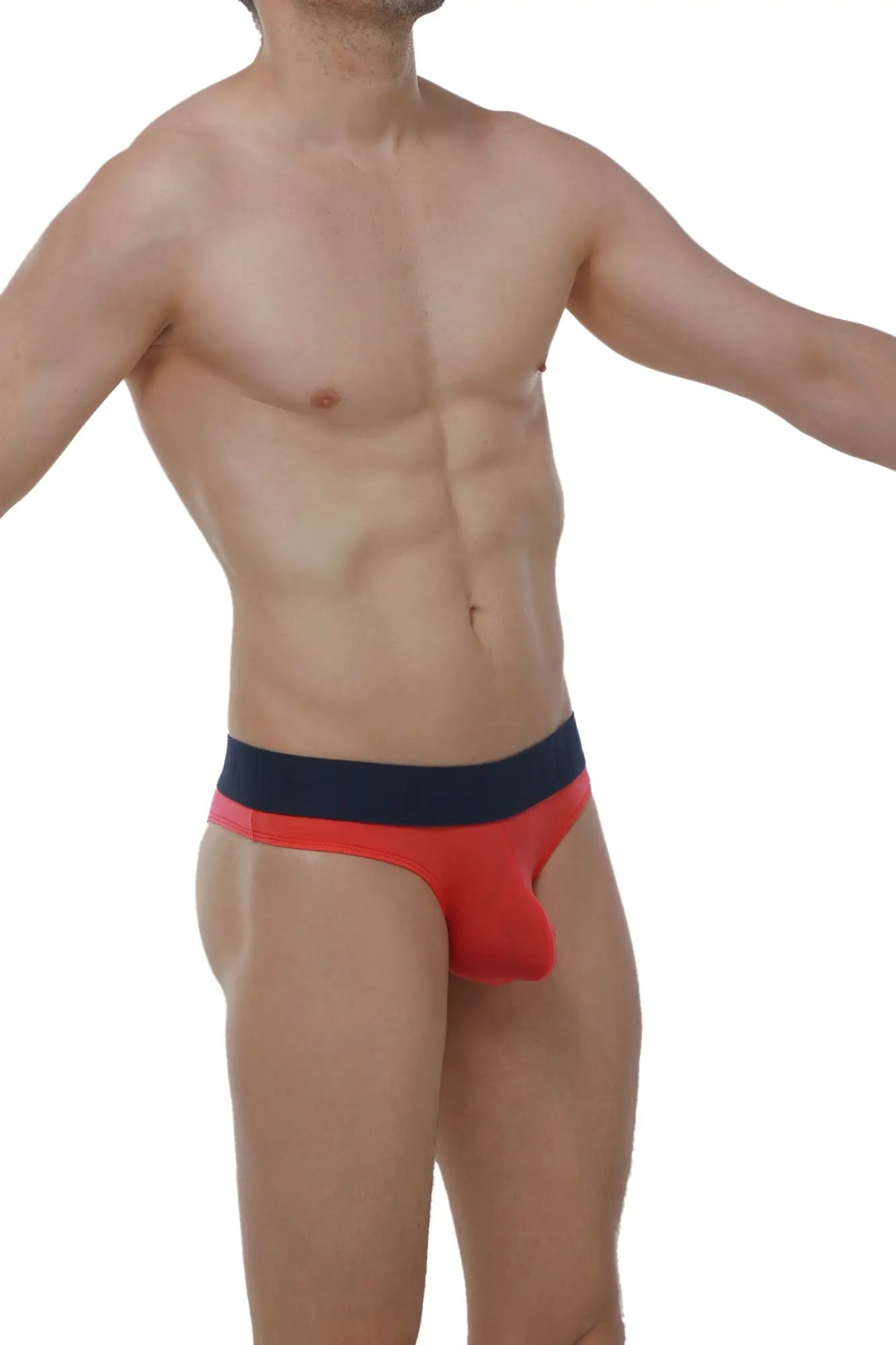 Bikini chisa plum crimson red and navy blue athletic briefs with snug fit for active wear