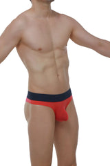 Bikini chisa plum crimson red and navy blue athletic briefs with snug fit for active wear