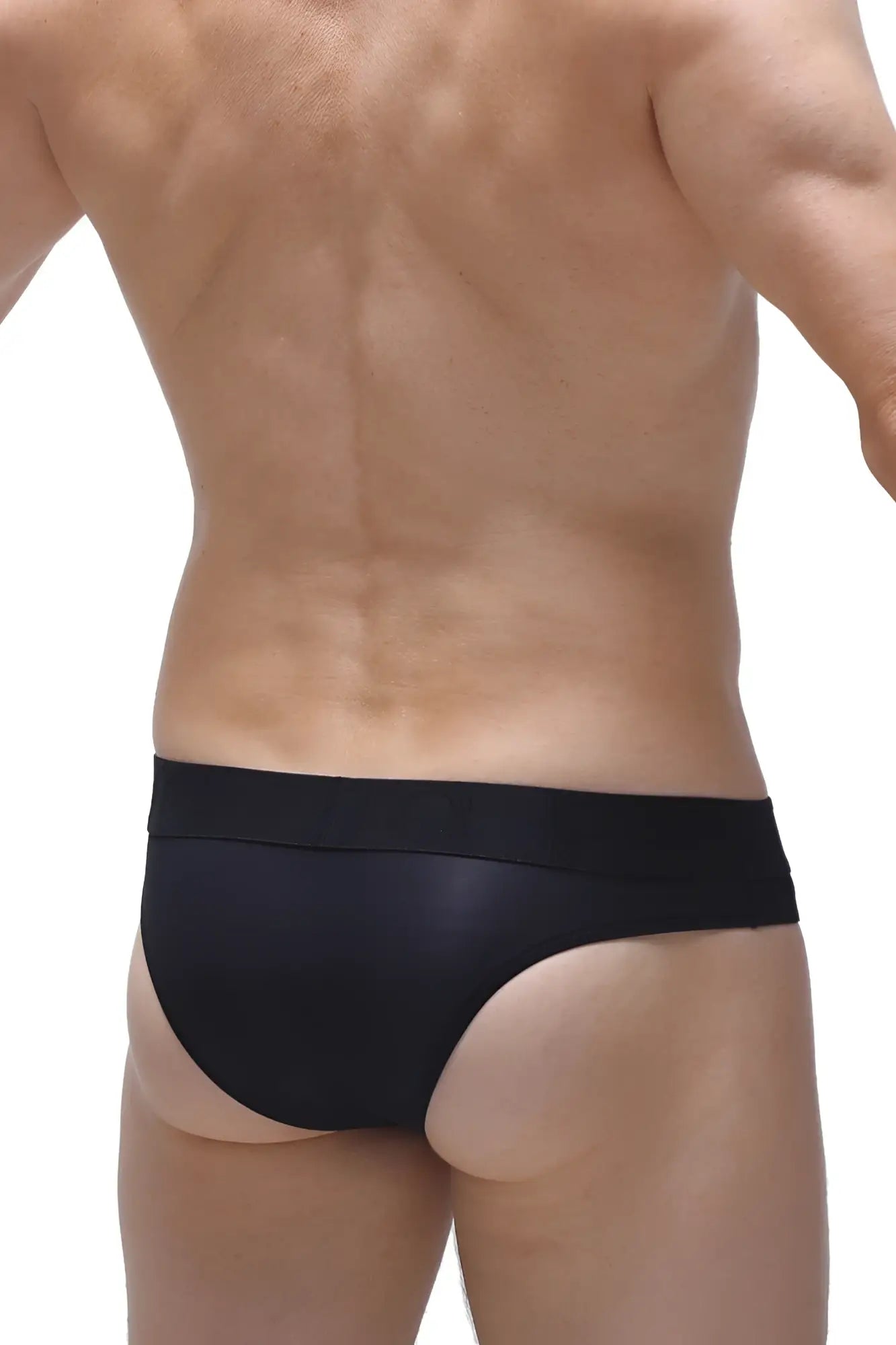 Black bikini chisa voile briefs with smooth form-fitting design and elastic waistband in voile fabric
