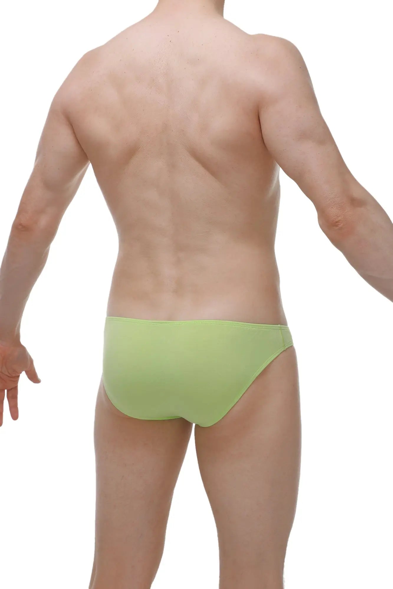 Light green seamless bamboo briefs in bikini colline apple green color for comfortable everyday wear