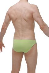 Light green seamless bamboo briefs in bikini colline apple green color for comfortable everyday wear