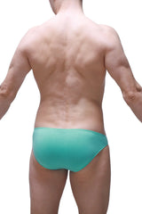 Bikini colline bamboo green teal briefs with smooth form-fitting fabric made from bamboo fiber for comfortable wear