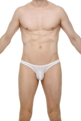 White sheer mesh briefs bikini dome skine white featuring lightweight breathable fabric and a bikini cut design