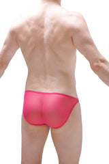 Fuchsia translucent mesh briefs bikini dumbo net fuchsia showing sheer lightweight fabric design