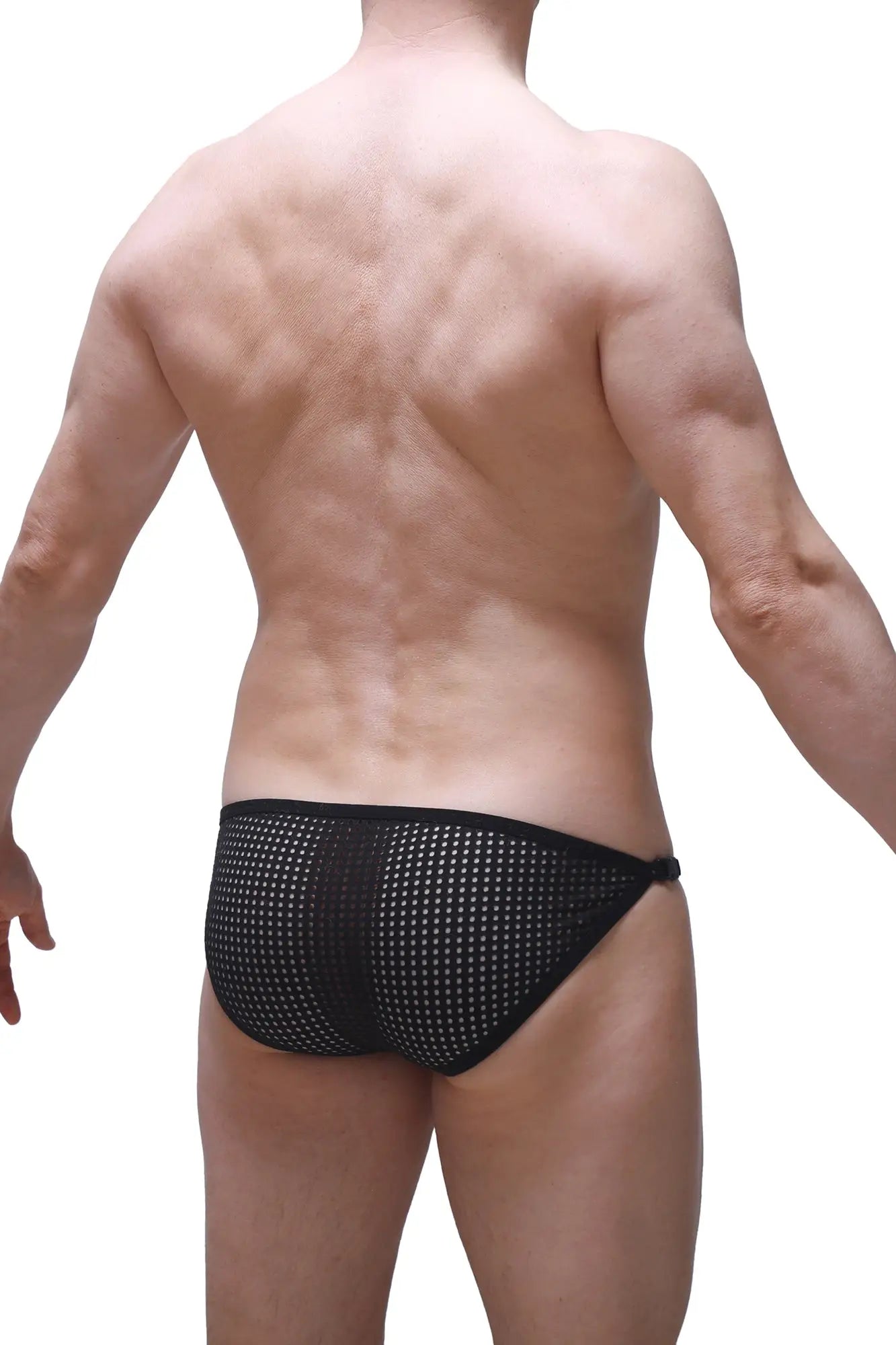 Black mesh briefs bikini fors durtol black with dotted pattern showcasing breathable lingerie design
