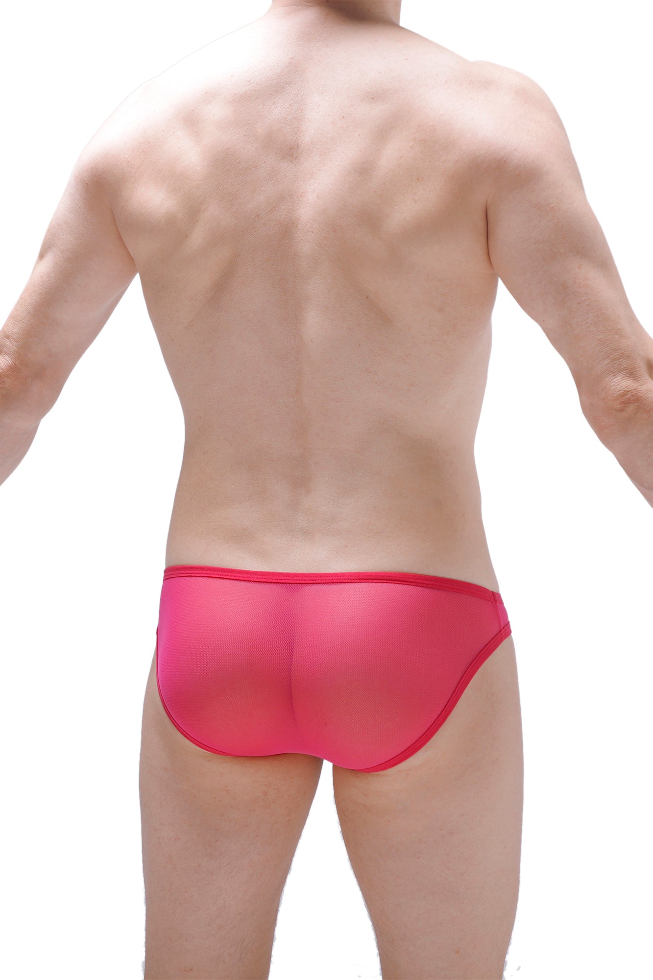 Bikini ouvert en filet fuchsia