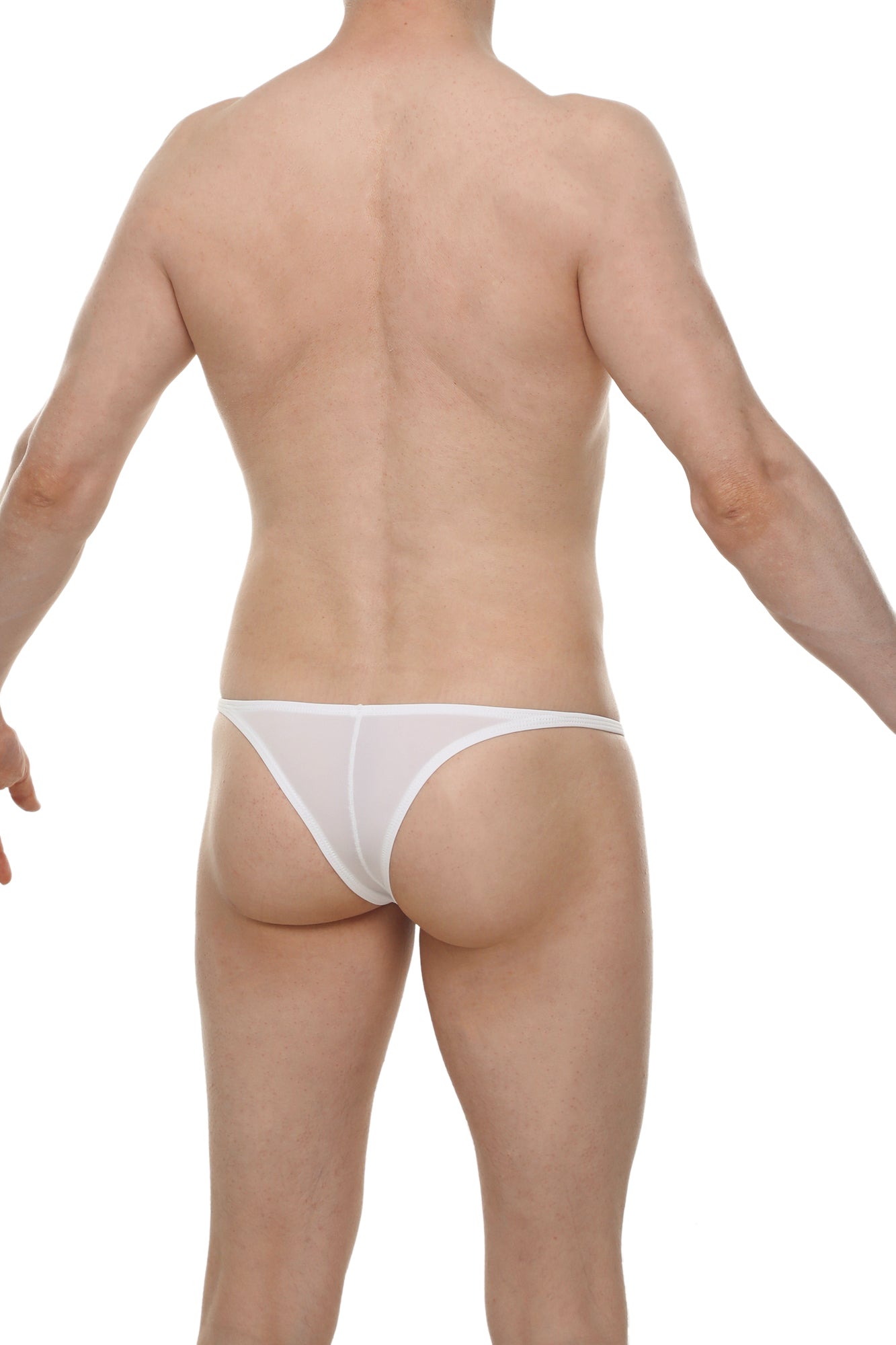 White sheer mesh thong bikini plellis white featuring delicate sheer mesh fabric and minimalist design