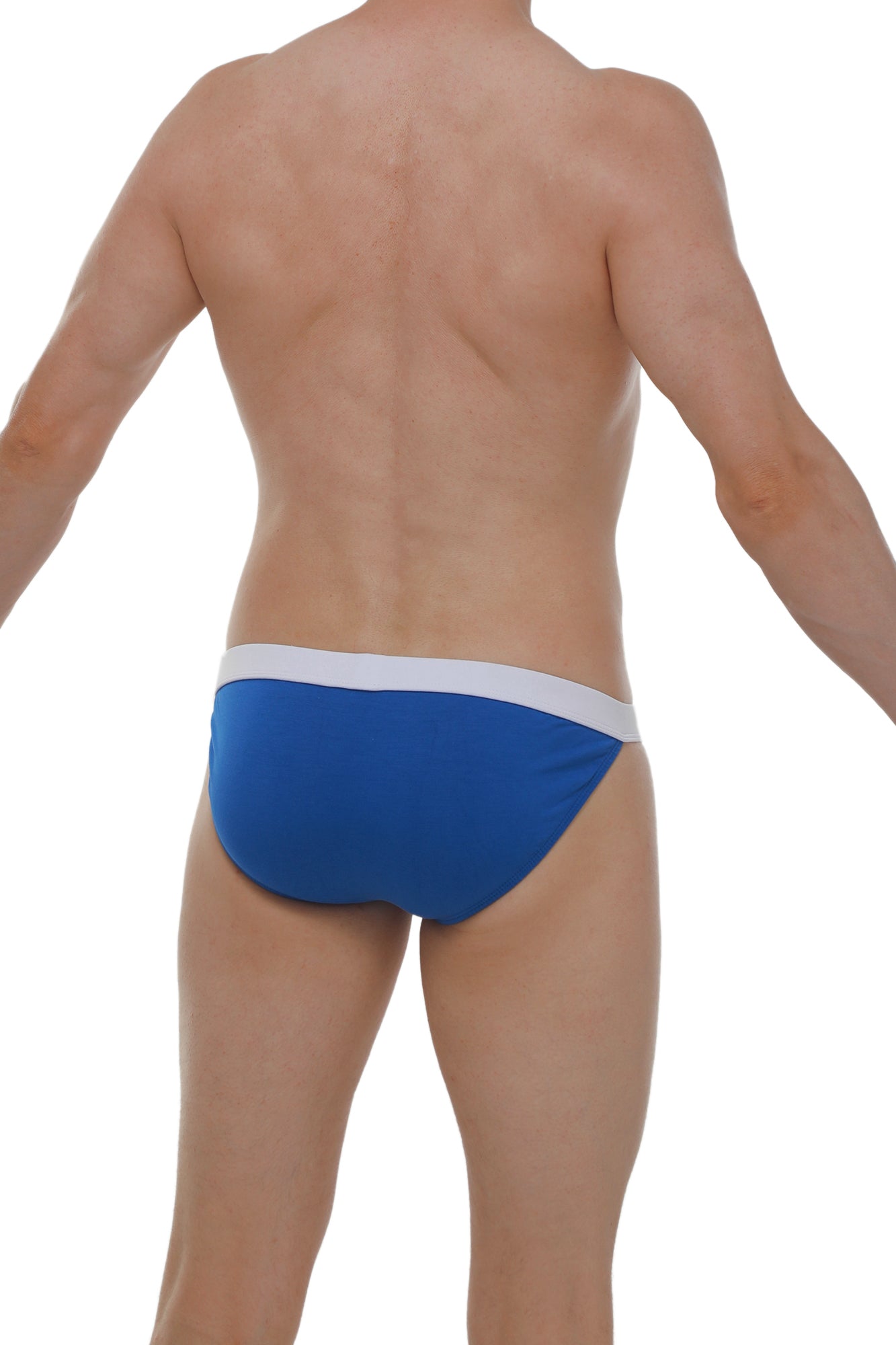PetitQ bikini sillas modal blue swim trunks with white waistband for comfortable stylish swimwear use