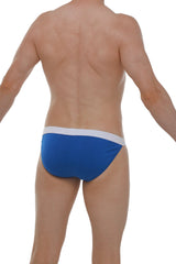 PetitQ bikini sillas modal blue swim trunks with white waistband for comfortable stylish swimwear use