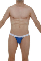 Petitq bikini sillas modal blue athletic briefs in blue and white with a snug fit made from modal fabric