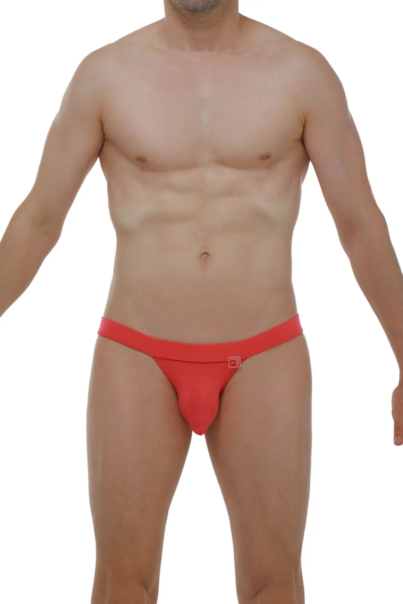 Red athletic briefs with a snug fit and elastic waistband from bikini sillas modal fuchsia collection