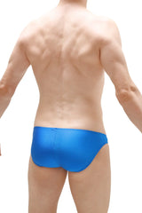 Bright blue sleek swim trunks bikini taik joe blue with smooth form-fitting design for comfortable swimwear use