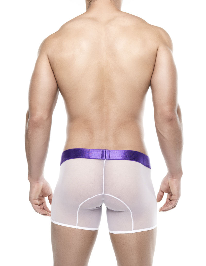 Bitewear Sheer Boxer Brief Underwear White 16110 Size XL