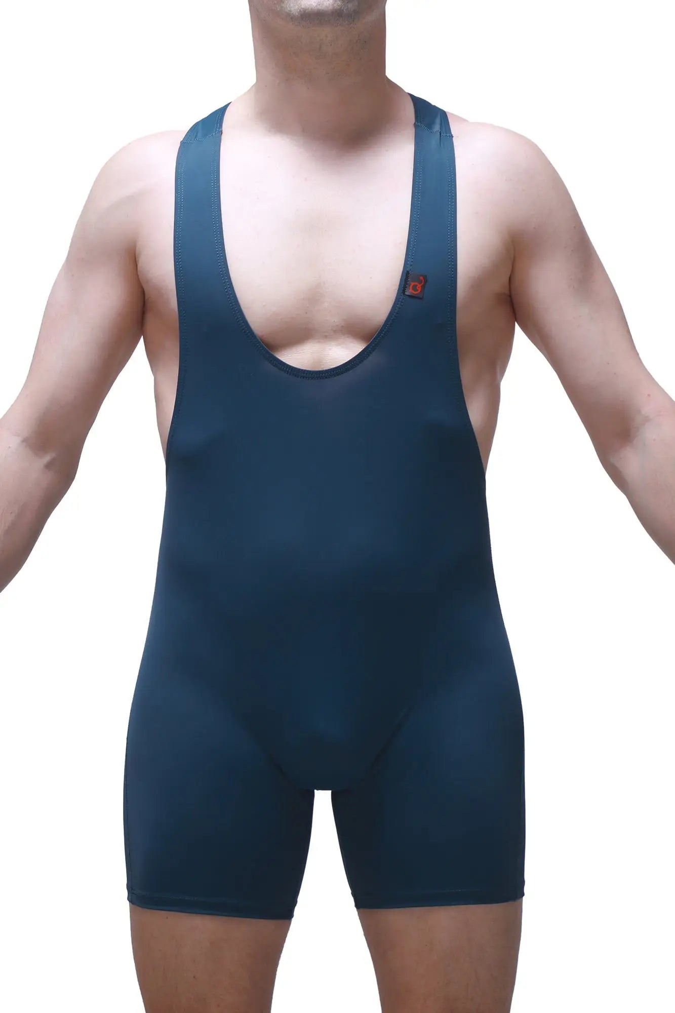 Bodyboxer blue dark blue athletic singlet with snug fit and thin shoulder straps for sports and workouts