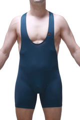 Bodyboxer blue dark blue athletic singlet with snug fit and thin shoulder straps for sports and workouts