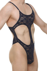 Black lace bodythong campsat lace navy with intricate floral patterns and thin straps for elegant lingerie wear