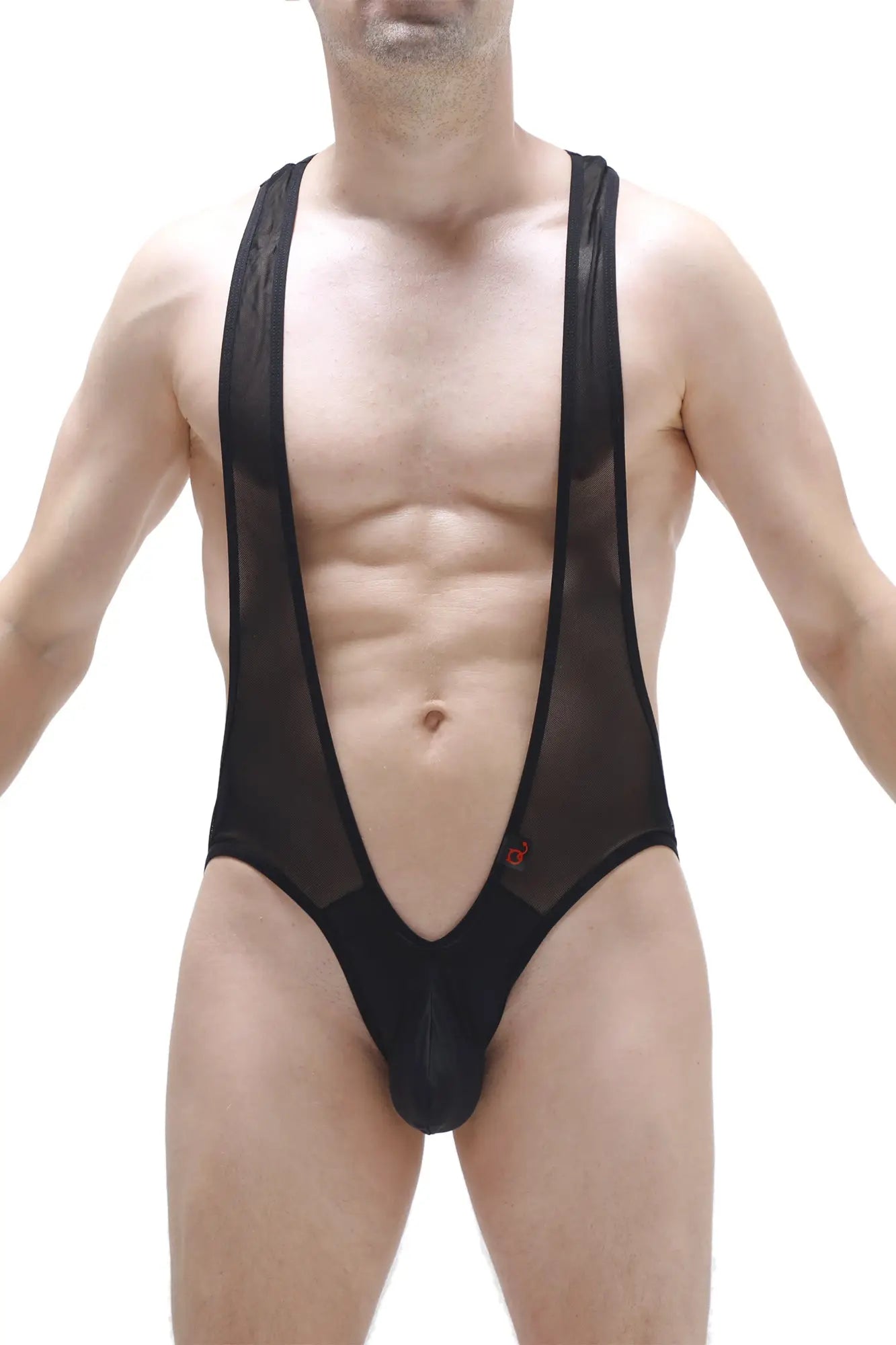 Bodysuit antry net black featuring a deep v-neckline black mesh bodysuit with solid black fabric legs
