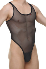 PetitQ Men's Bodythong Pencran Mesh Black