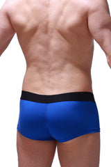 Petitq boxer algun blue athletic briefs in blue with a black waistband designed for comfortable support