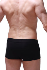 Black briefs boxer anjouin black with smooth form-fitting design for comfortable everyday wear