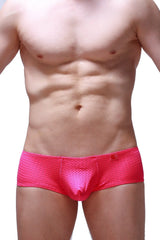 Bright pink mesh boxer brief chill bee pink with snug athletic fit and breathable lightweight material