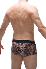 PetitQ trunk Panthere leopard-print boxer briefs with a solid black waistband for comfortable everyday wear