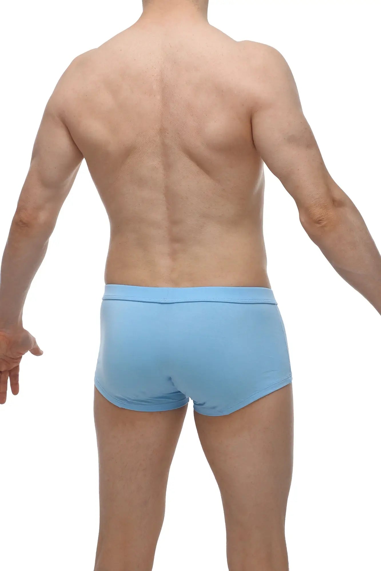 Light blue form-fitting men’s briefs made from bamboo fabric boxer colline bamboo blue for comfortable wear
