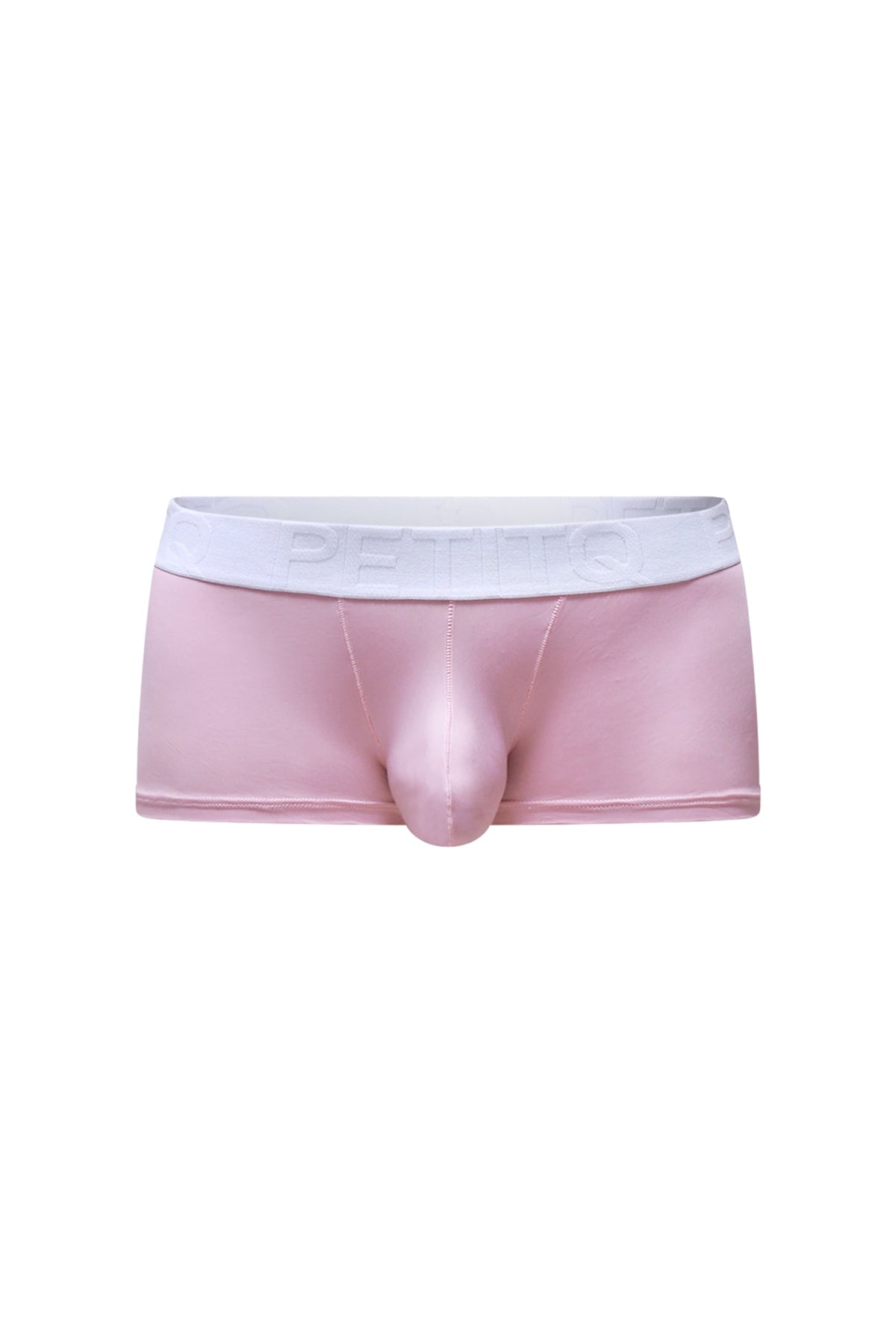 Petitq trunk dome skine tea rose pink men’s briefs with white elastic waistband embossed with better brand name