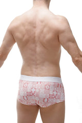 Boxer molac pink bunny pink patterned cotton boxer briefs with white elastic waistband for comfortable wear