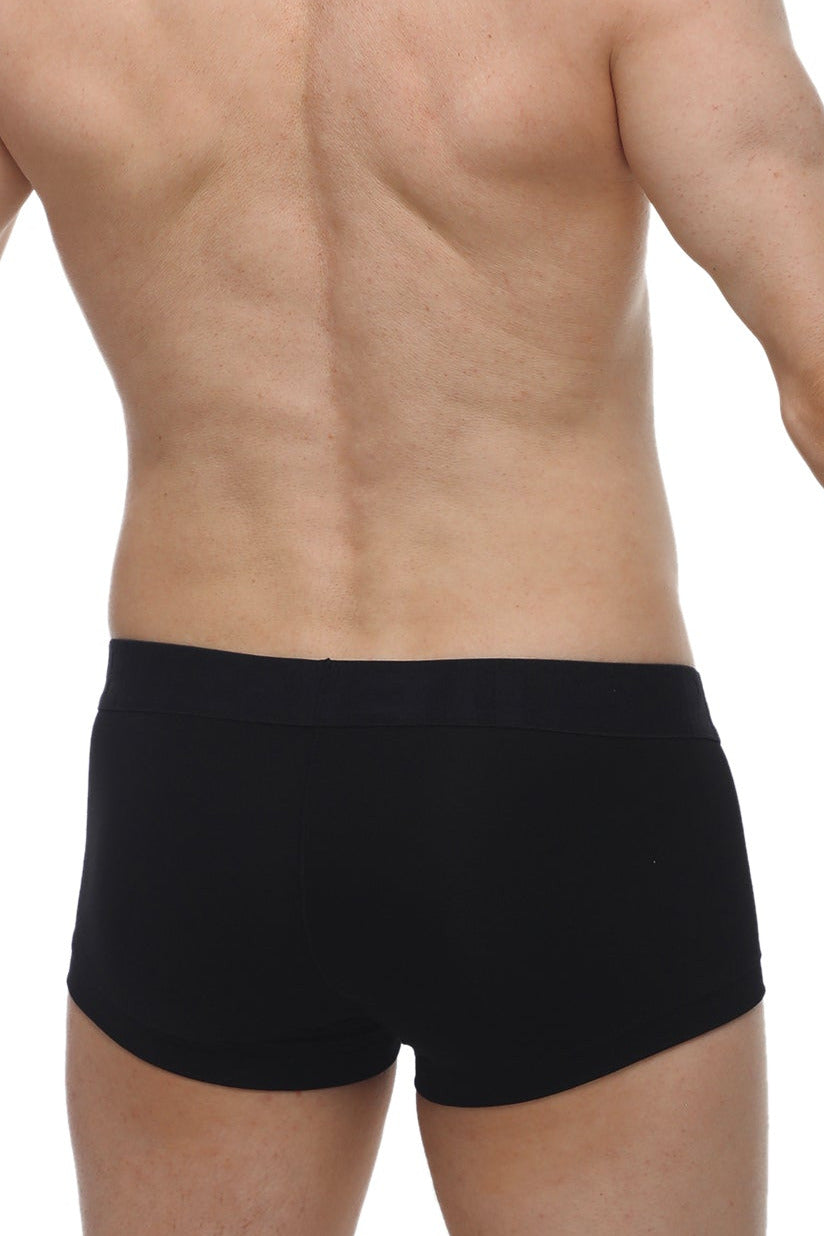 Black briefs boxer mouffy modal with smooth form-fitting fabric and simple elastic waistband
