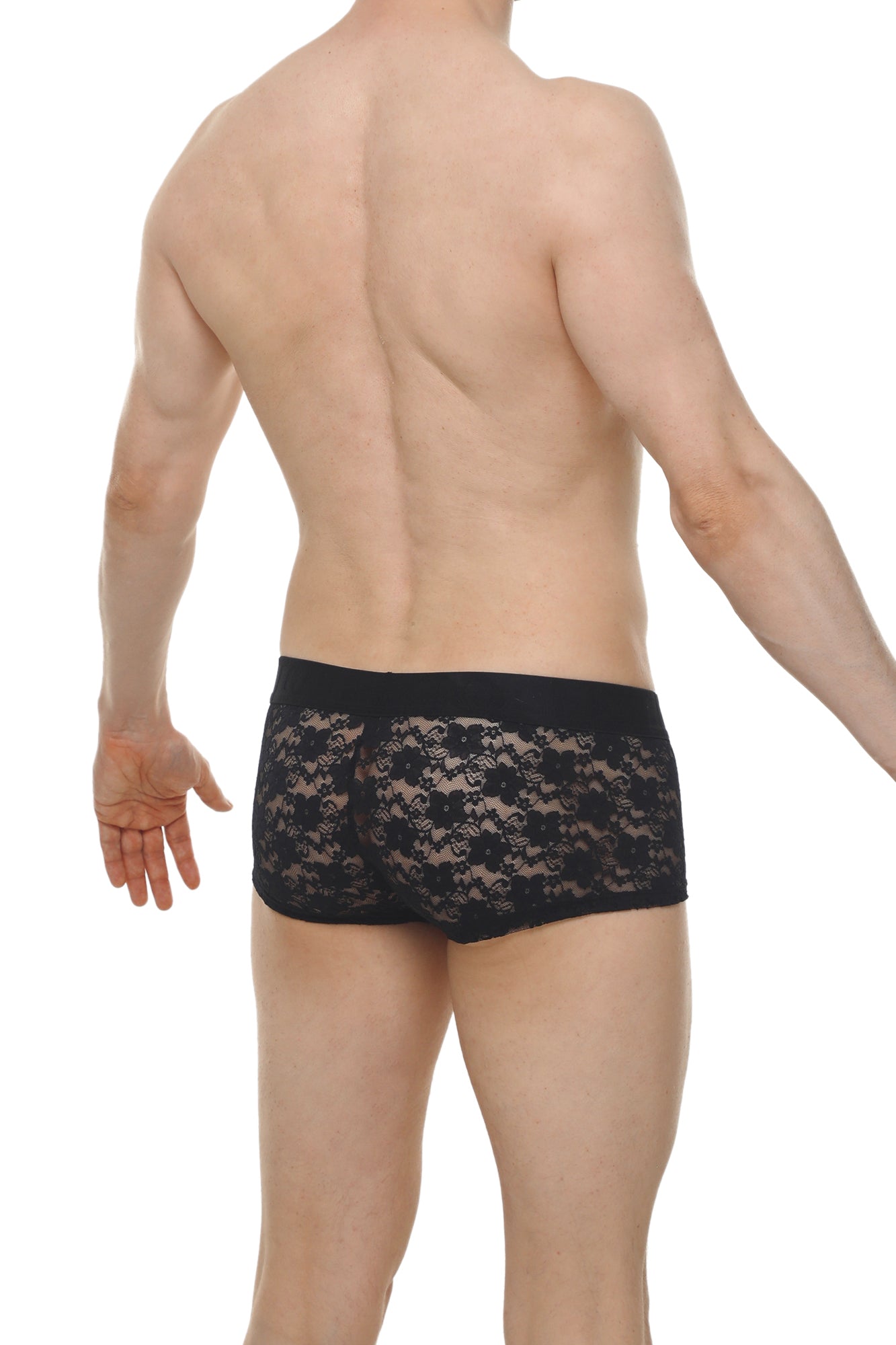 Black lace boxer briefs boxer algun lace black with solid black waistband for comfortable everyday wear