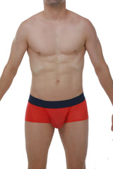 Boxer taik plum crimson red briefs with a navy blue waistband made for comfortable everyday wear