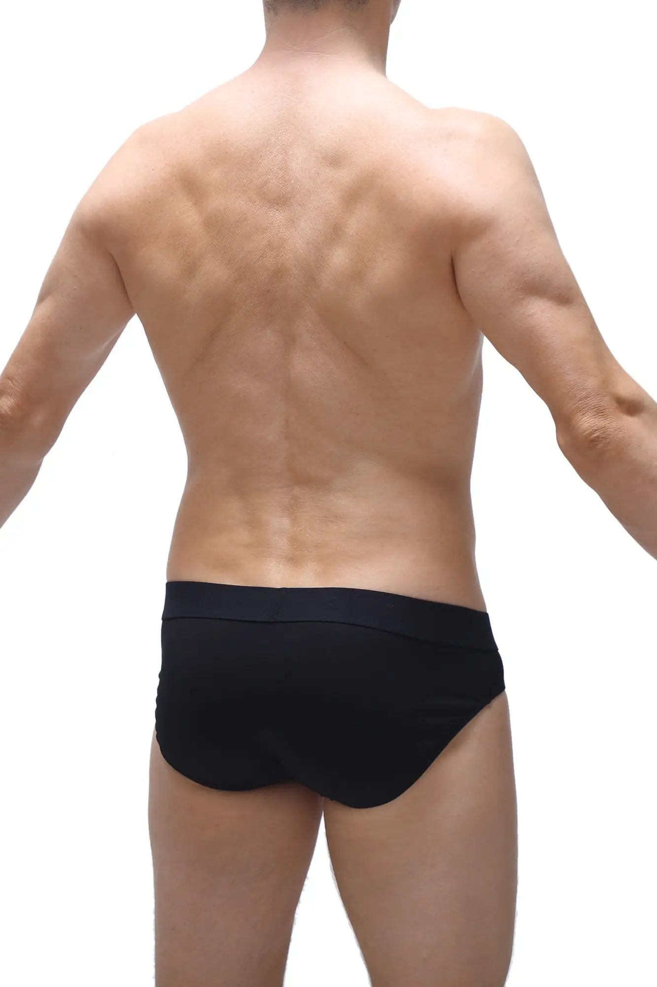 Black briefs anjouin with smooth form-fitting fabric and snug waistband for comfortable everyday wear