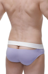 Lavender-colored brief céron bamboo purple with white elastic waistband made of soft bamboo fabric for comfortable wear
