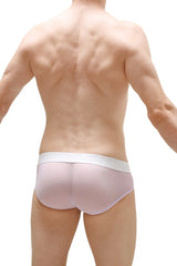 Brief dolmen net lilac light pink form-fitting briefs with white waistband made of breathable net fabric