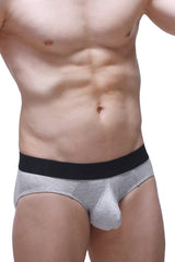 Gray men’s briefs petitq brief dome modal with black waistband made from soft modal fabric for comfortable wear