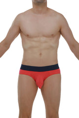Brief hang modal fuchsia red and navy blue briefs with a snug fit made from modal fabric for comfortable wear