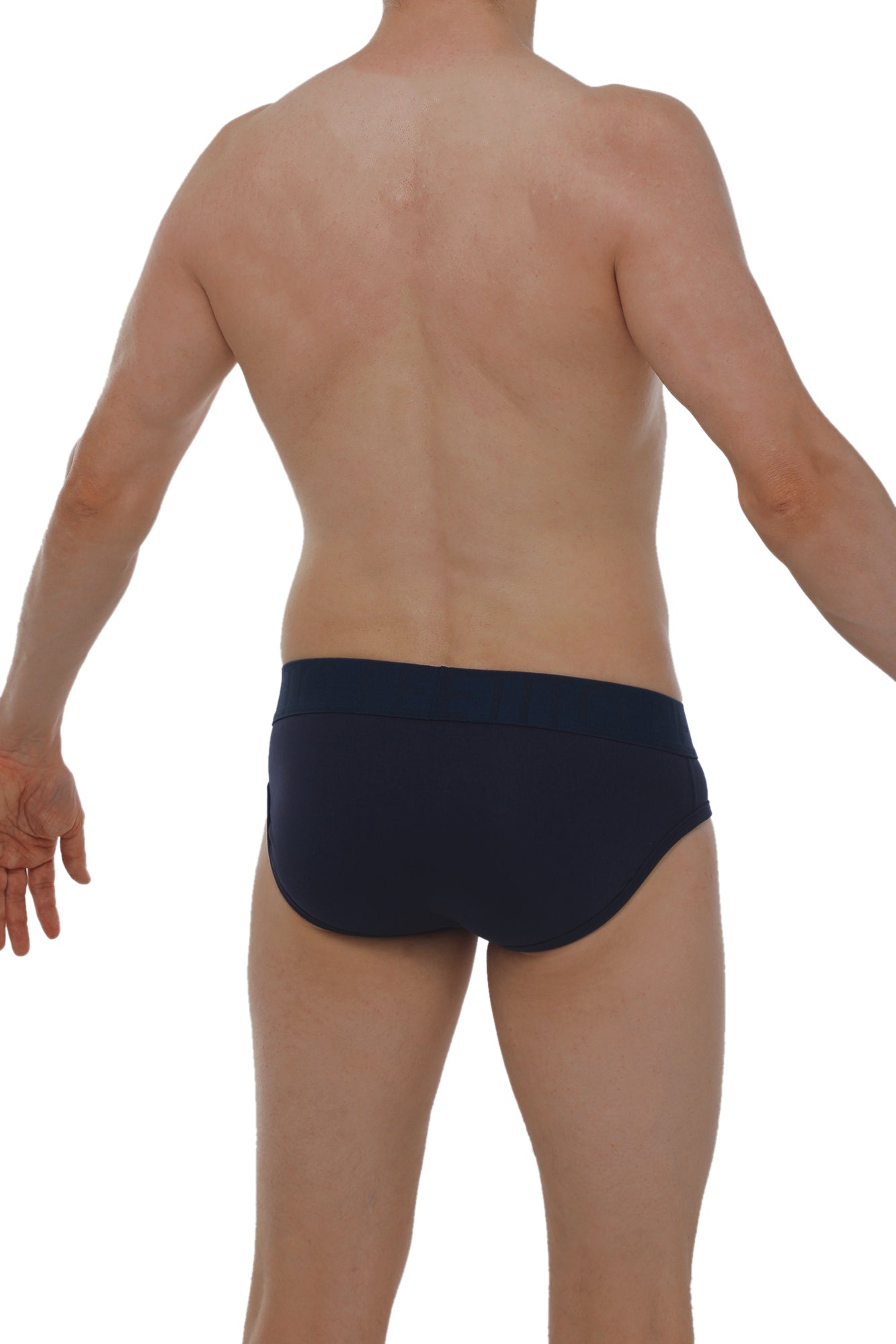 Navy blue PetitQ briefs made from soft Paliz modal fabric for comfortable everyday wear shown from the front