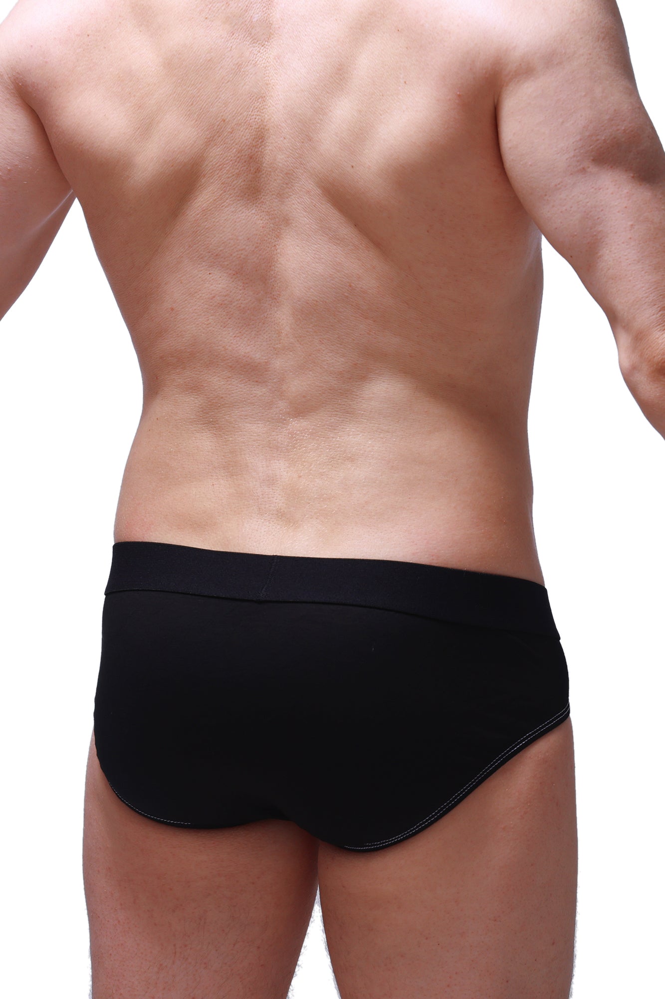 Petitq brief dome modal black smooth form-fitting black briefs with subtle stitching along the edges