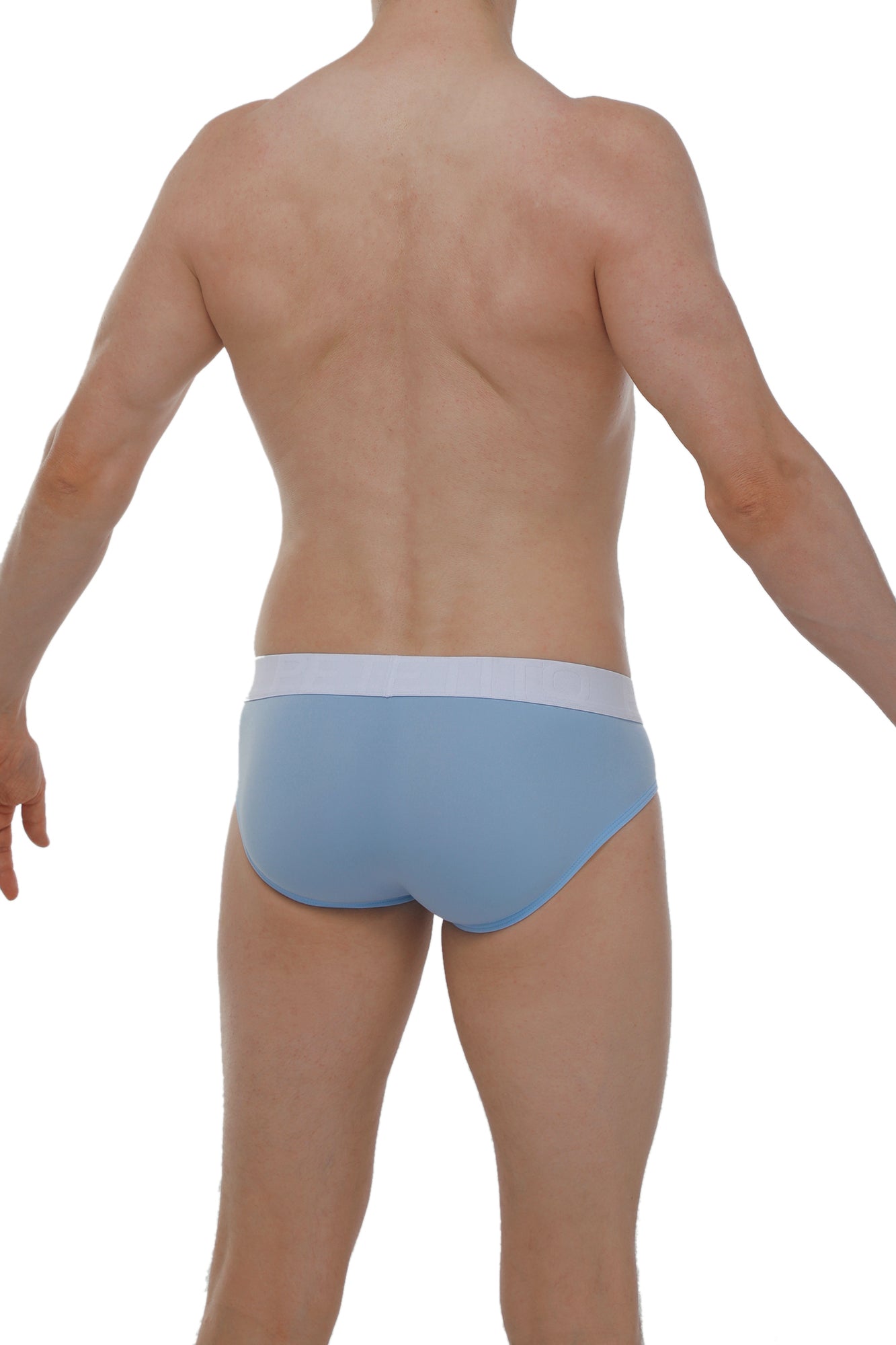 PetitQ brief dome skine blue light blue briefs with white waistband made of soft breathable fabric