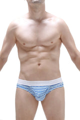Brief taik malo blue and white striped men’s briefs with a snug contoured fit designed for comfort and support