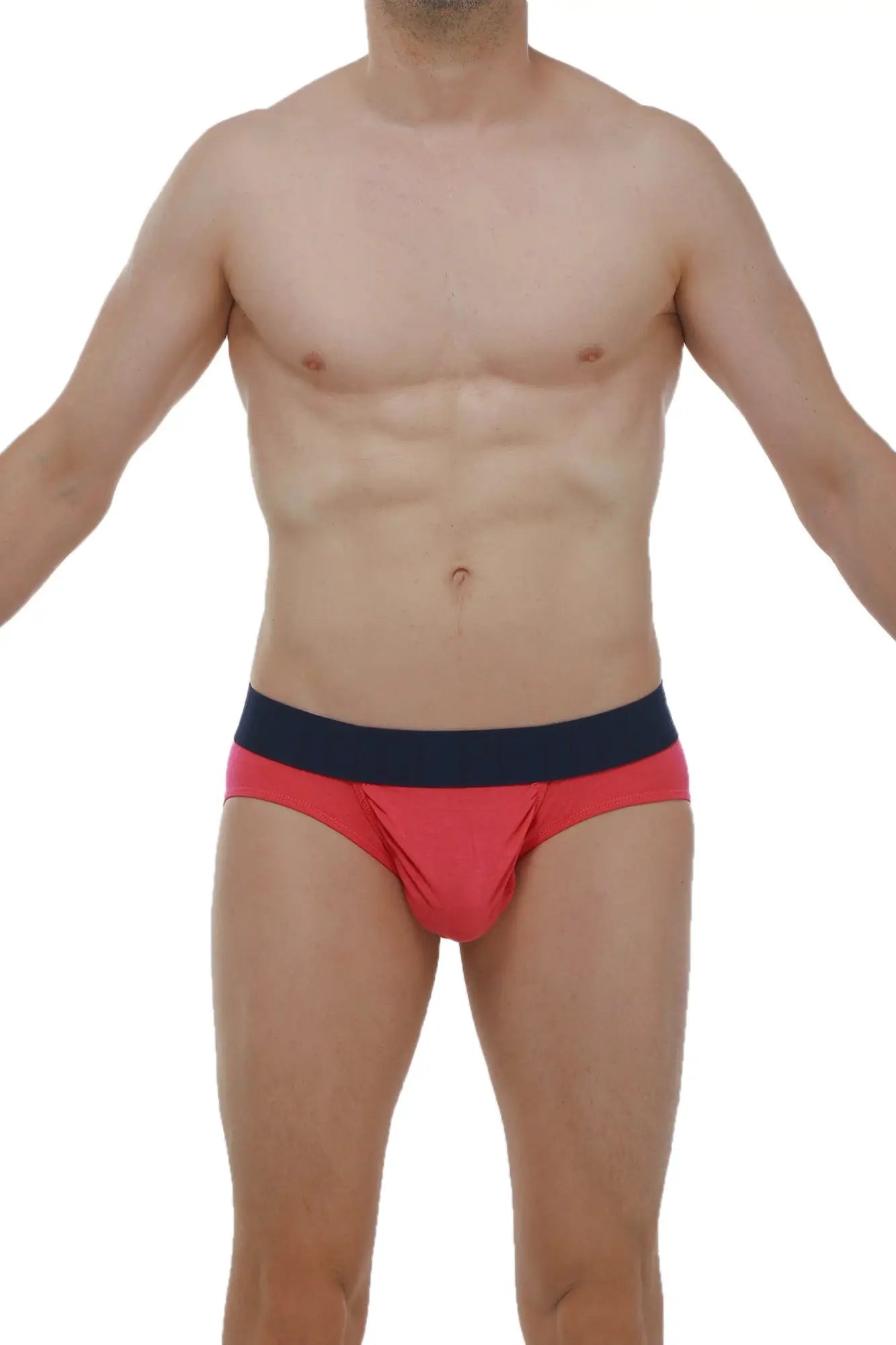Brief taik modal fuchsia red and navy blue briefs with smooth form-fitting modal fabric for comfortable wear