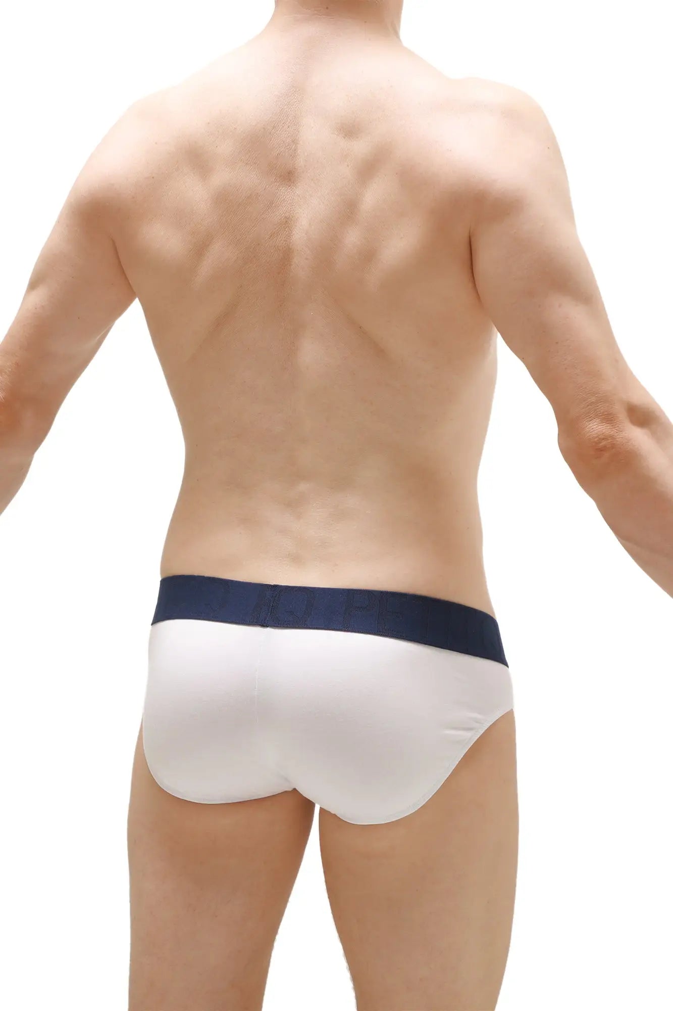 White briefs taik modal with navy blue waistband made of modal fabric for comfortable everyday wear