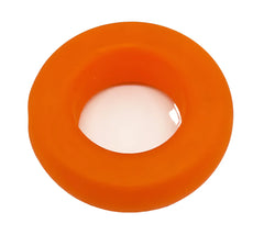 Bright orange bufu ring made of smooth silicone with a slightly glossy finish perfect for everyday wear