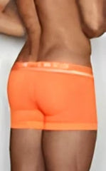 C-IN2 trunk 1023 bright orange high-waisted shorts with smooth fabric and clean-cut seams