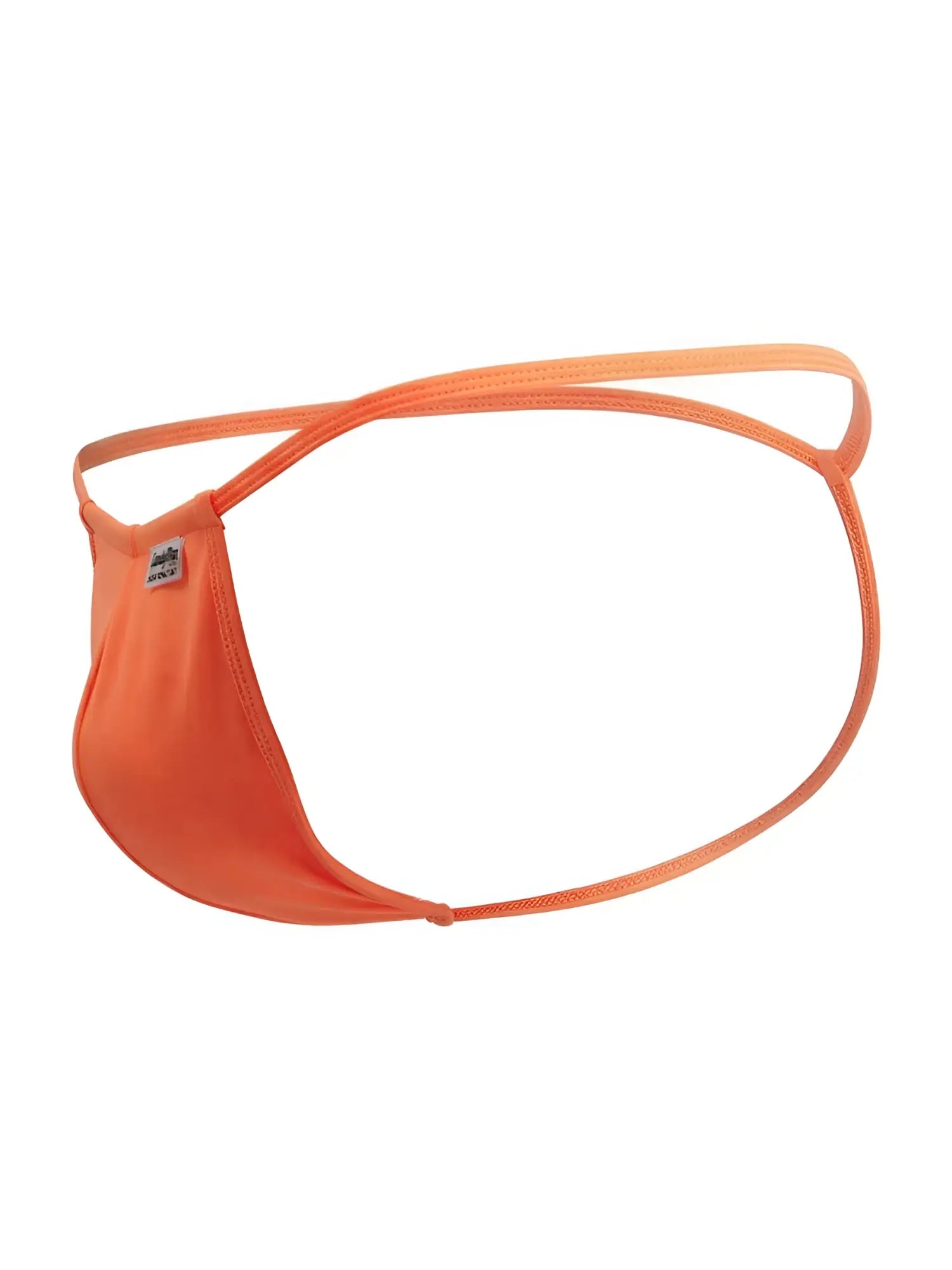 Bright orange minimalist thong made of stretchy fabric with a sleek modern design candy man 9586 g string