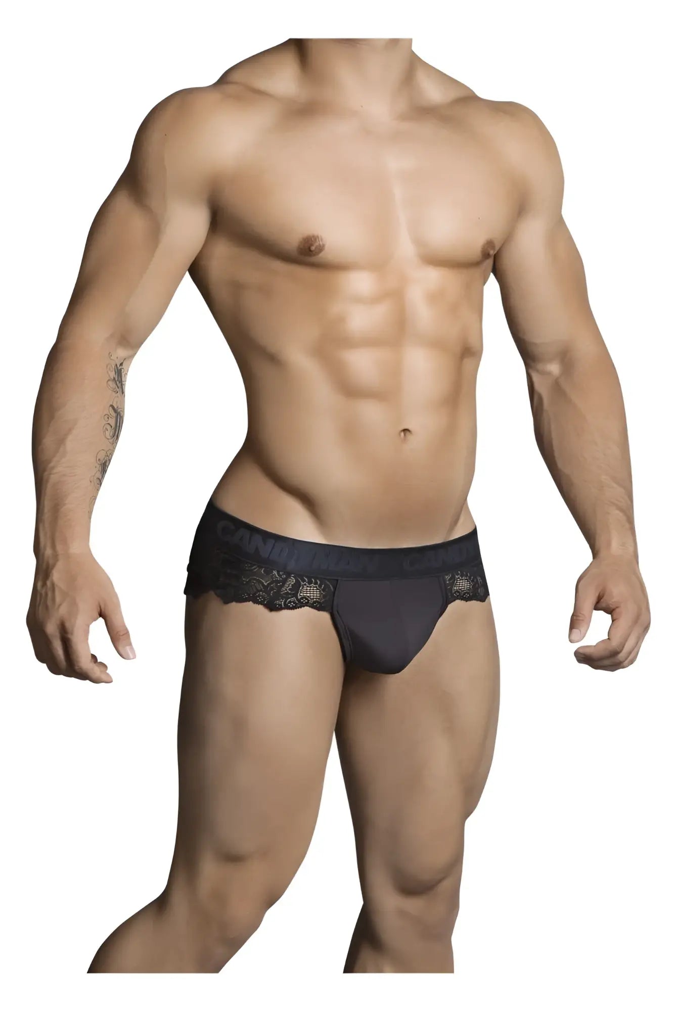 Black lace-trimmed calvin klein briefs in black color featuring delicate lace details for stylish comfort