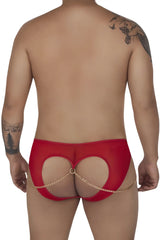 Red mesh briefs candyMan 99672X chain jock briefs with gold chain detailing and breathable material
