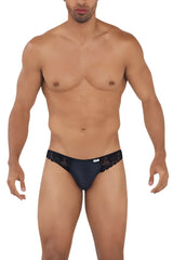 Black candy man 99721 lace jockstrap briefs with lace trim and sleek form fitting design